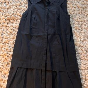 Black Sleeveless Collared Women’s Dress